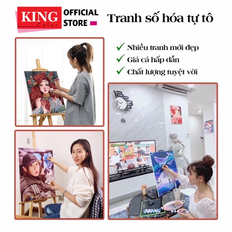 TRANH SƠN DẦU SỐ HÓA PHẬT GIÁO KÍCH THƯỚC 40X50CM TRANH TỰ TÔ MÀU NHIỀU MẪU, CĂNG KHUNG SẴN TẶNG KÈM 1 KHĂN, 1 MÓC TREO