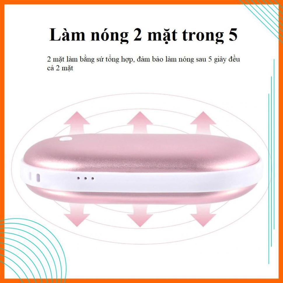 Pin Dự Phòng - Sạc Dự phòng 5200mAh Kiêm Máy Sưởi Tay Cho Mùa Đông