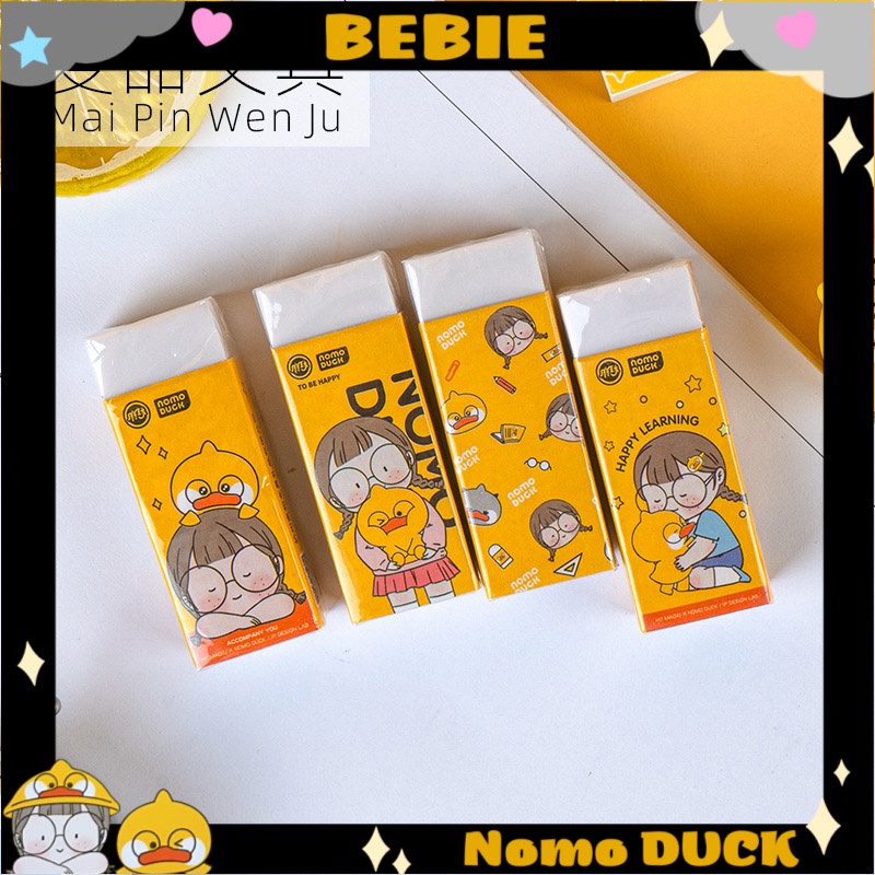 Tẩy bút chì học sinh hình cô bé vịt, Gôm bút chì Nomo Duck BeBie - BP502