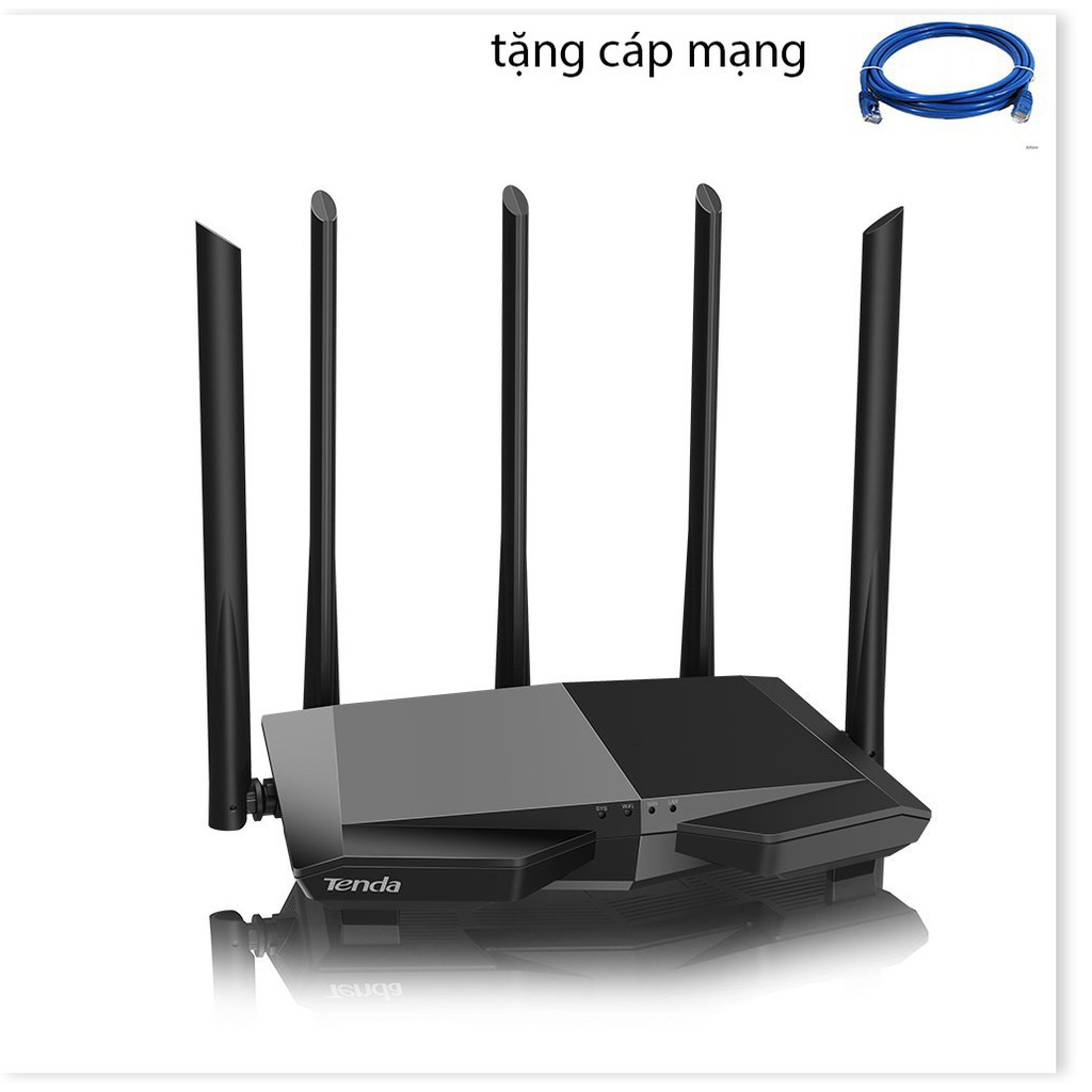 [Mã 154ELSALE2 giảm 7% đơn 300K] Thiết Bị phát Wifi chuẩn AC 1200Mbps Tenda AC7 (Đen) + 1 CÁP MẠNG - MrPhukien