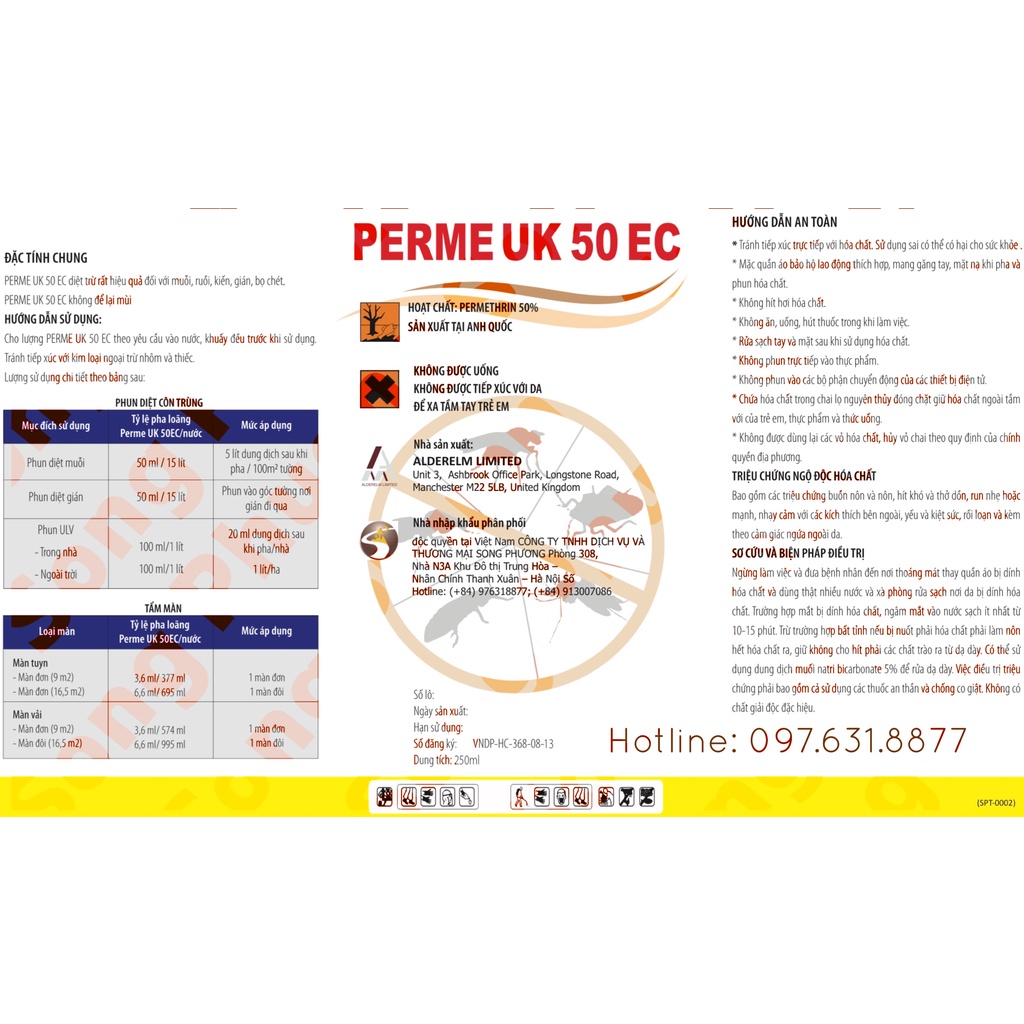 Thuốc Diệt Côn Trùng Perme UK 50 EC 1000 ml