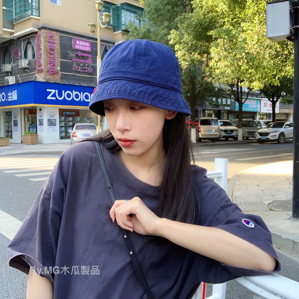 Mũ tai bèo vải cotton vành ngắn đơn giản thời trang