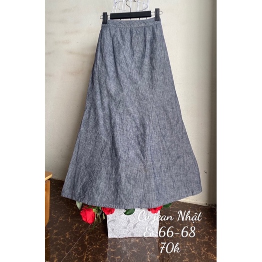 Chân váy Jean dáng dài