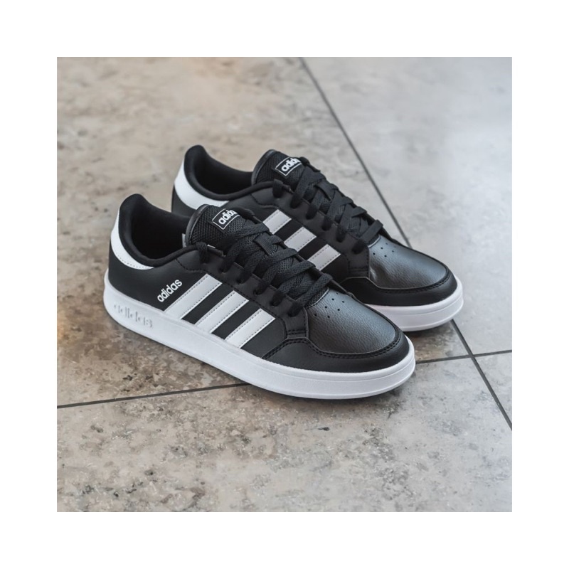 Giày adidas basic breaknet sọc đen / trắng