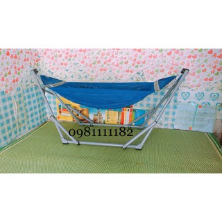 Bộ Võng Xếp Trẻ Em THẮNG LỢI kèm lưới màu xanh dương