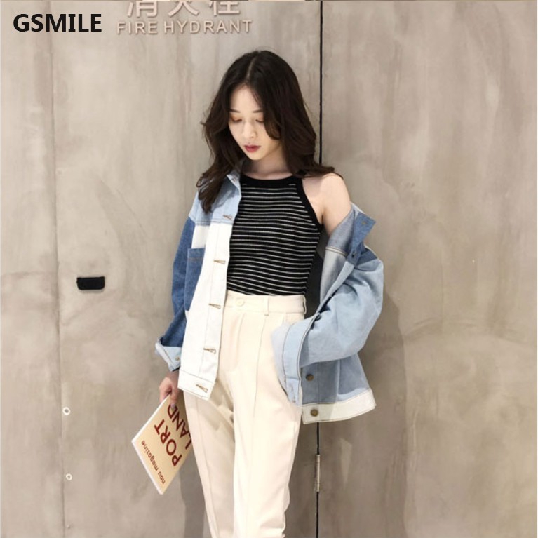 Tank Top Women Korean Trendy Casual Solid Color Knitted Sleeveless Off Tops | BigBuy360 - bigbuy360.vn
