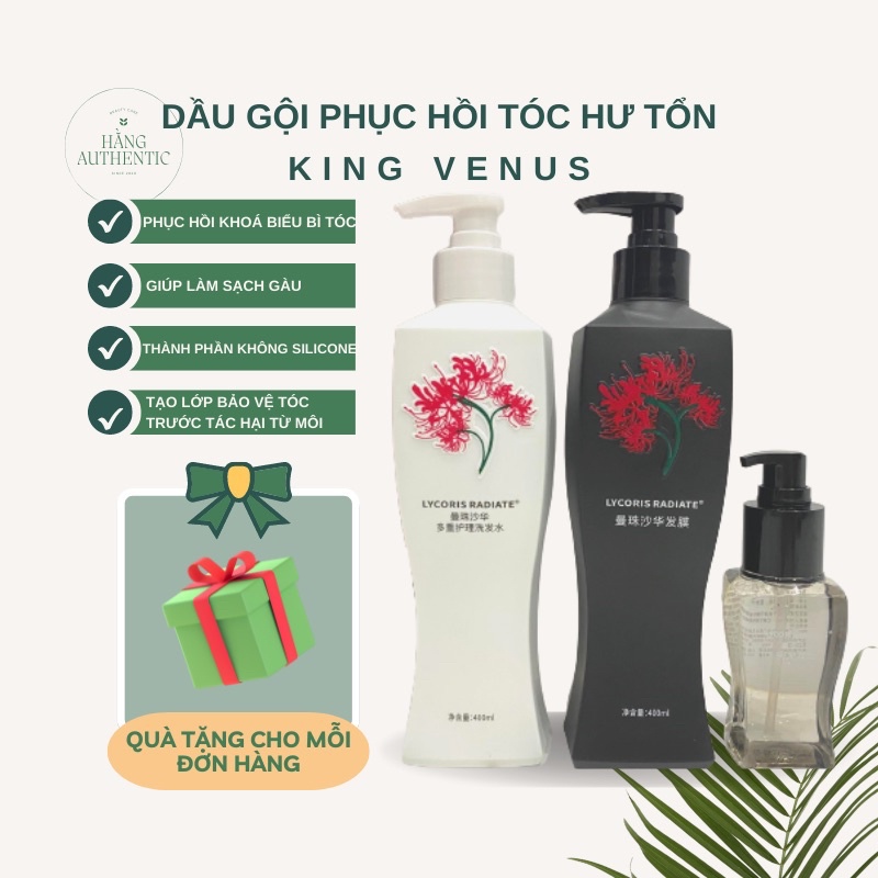Bộ Dầu Gội Dầu Xả Dầu Dưỡng Tóc KING VENUS Chăm Sóc Tóc