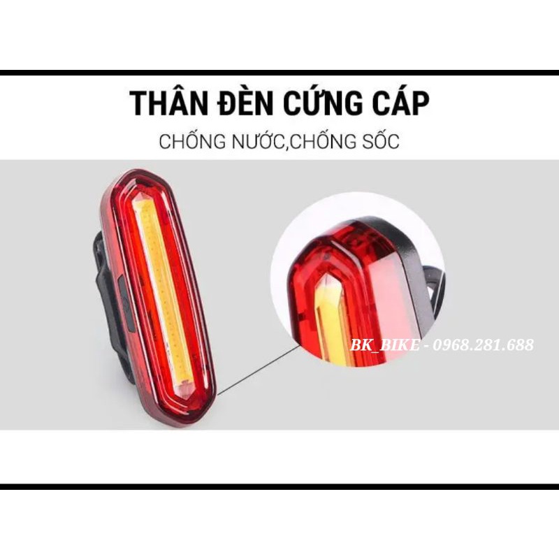 Đèn LED Hậu Xe Đạp NQY 096 - Sáng mạnh, Nhiều Chế Độ Nháy