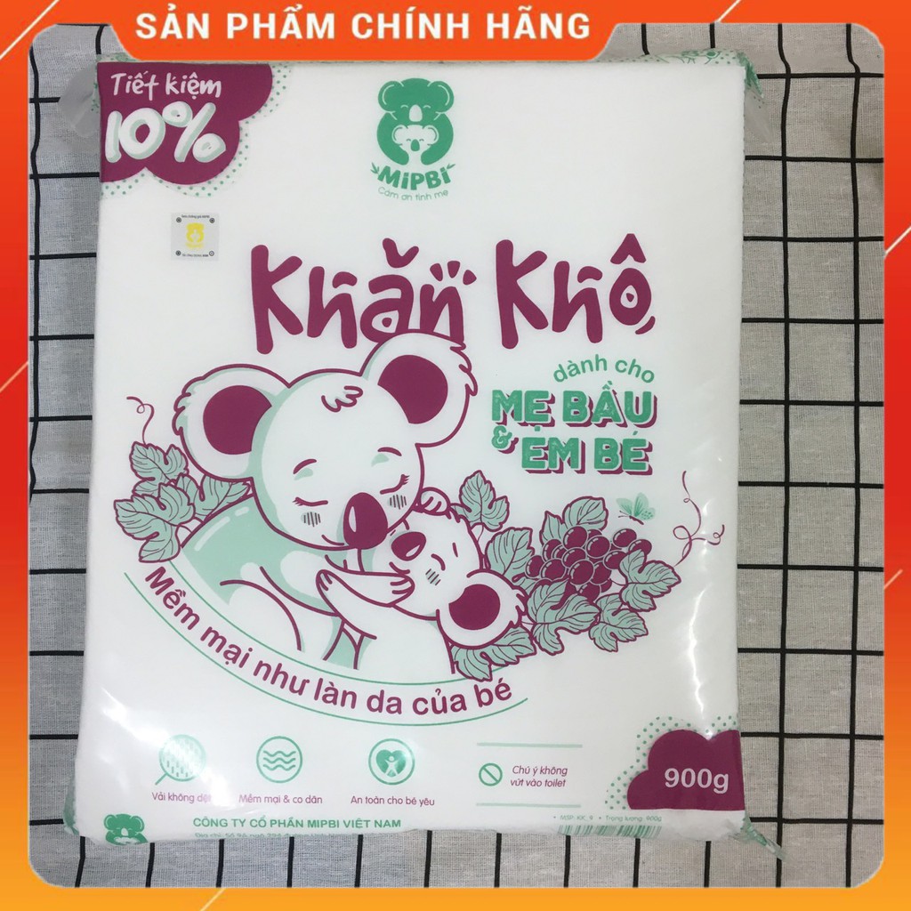 Khăn giấy khô đa năng Mipbi 600gr, 900gr  💖 FREESHIP💖 Giấy khô mềm mại,co giãn, an toàn cho bé,làm từ vải không dệt