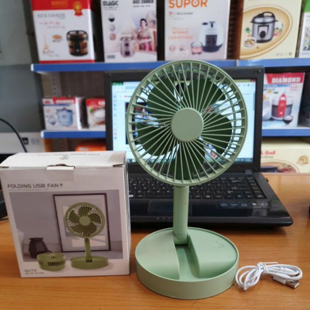 Quạt Gấp Gọn Usb Pin Sạc XM66 - Quạt Mini Để Bàn Hình Trụ - Folding Usb Fan | WebRaoVat - webraovat.net.vn