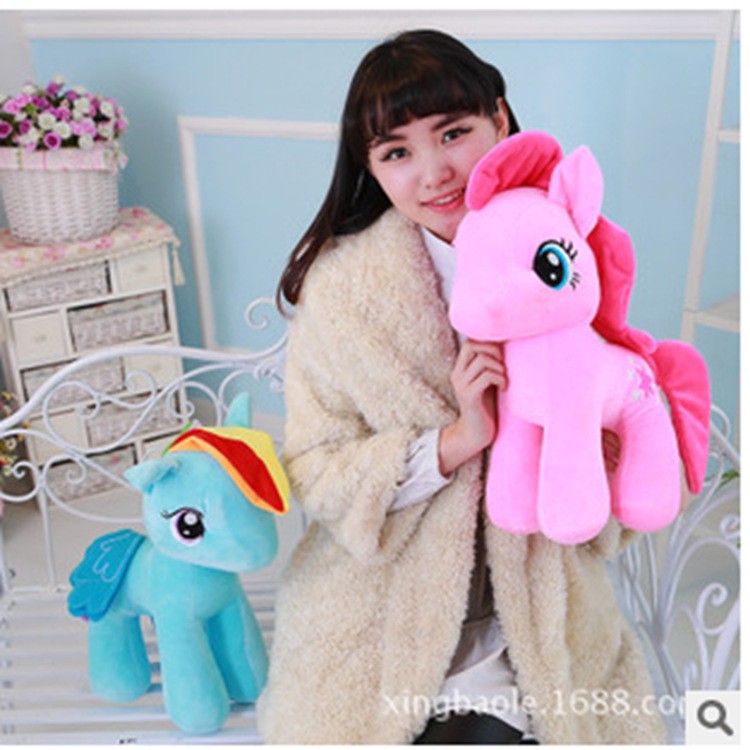 MY LITTLE PONY Thú Nhồi Bông Hình Con Ngựa Pony Màu Cầu Vồng