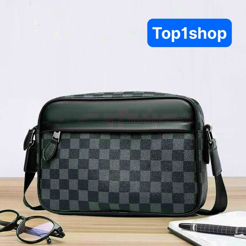 Túi đeo chéo da nam tích hợp ngăn chứa đồ tiện lợi chất PU cao cấp size 25x17x8cm