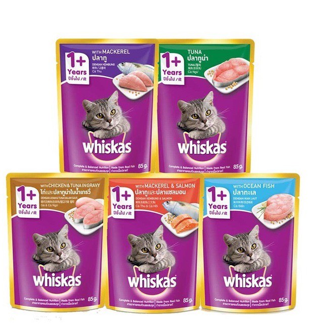 Thức ăn Pate Whiskas Cho Mèo lớn và nhỏ ( 85g)