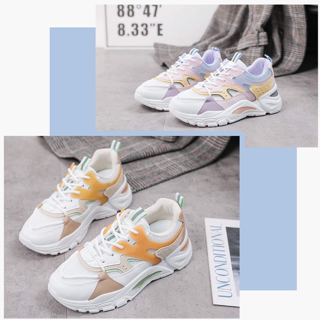 Giày Sneaker Phối Da Cao Cấp BLUEWIND 68796