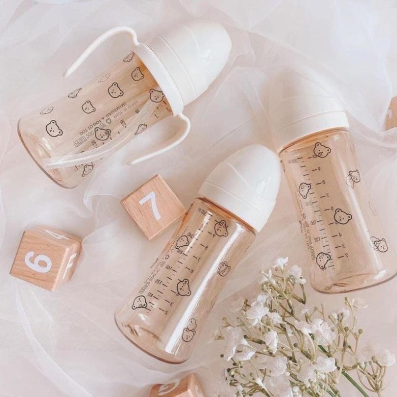 Bình sữa - hút DotGom/ HeartGom/PPSU gấu đen/ gấu tim 200ml- 300ml chính hãng cho bé