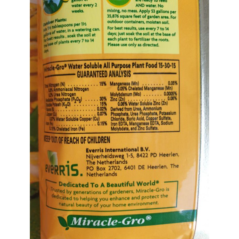 Miracle-Gro gói 200gr Hàng Nhập Trực Tiếp USA