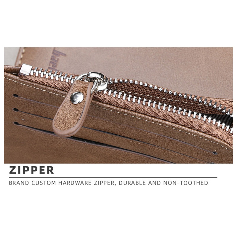 Ví Da PU Ngắn Gập Làm Ba Thời Trang Vintage Cho Nam Giá Đỡ