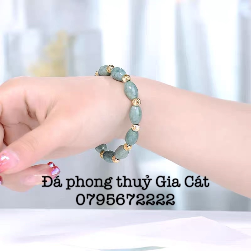 Vòng tay lu thống lam ngọc sáng có kiểm định