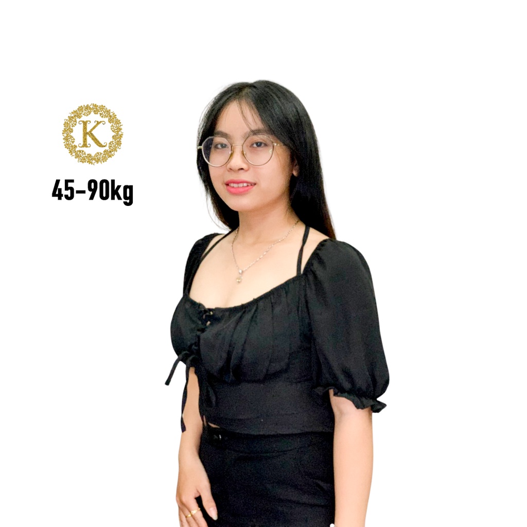 Áo croptop bigsize nữ 45-80kg KimFashion, croptop bigsize tay dài trể vai AC08