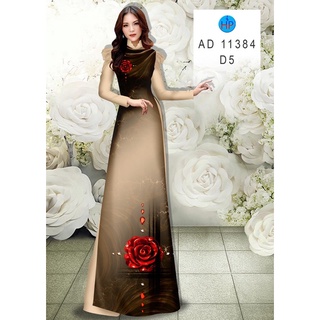 Vải áo dài hoa hồng