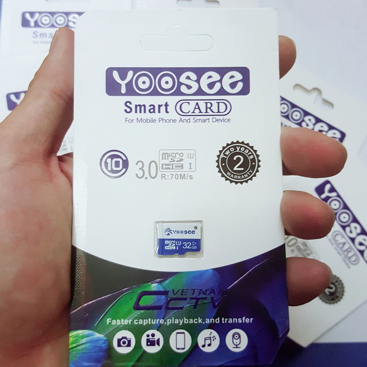 Thẻ nhớ yoosee 32GB Micro SDHC U1I Class 10 tốc độ cao - Tương thích mọi thiết bị