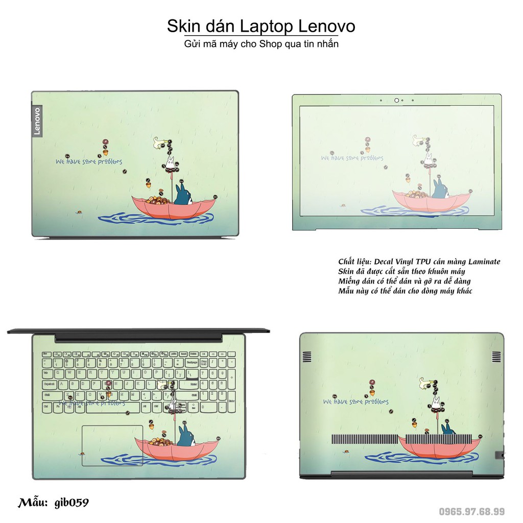 Skin dán Laptop Lenovo in hình Ghibli _nhiều mẫu 9 (inbox mã máy cho Shop)