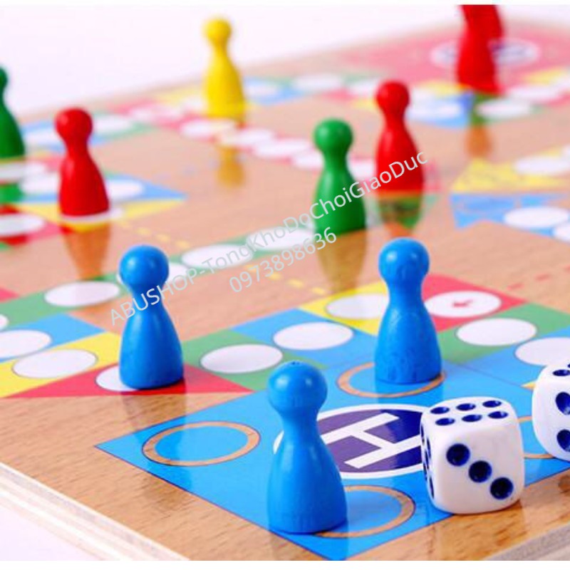 Bảng chữ cái nổi - Hai mặt kèm cờ cá ngựa - Đồ chơi gỗ giáo dục an toàn chất lượng cao