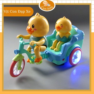 Đồ chơi cho bé - Vịt đạp xe có đèn phát nhạc ngộ ngĩnh