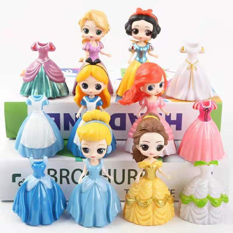 Bán trước❀♧Snow White and Frozen Belle Grey Girl, Mermaid, Đồ chơi trẻ em, Barbie