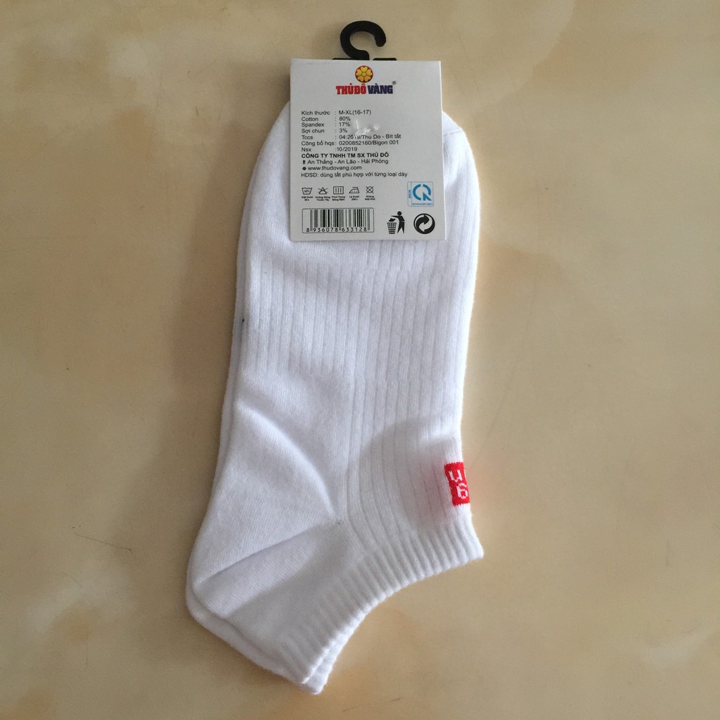 Tất Nam Cổ Ngắn chống hôi chân Chất cotton Hàng Thủ Đô Vàng