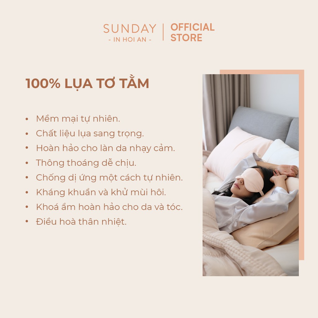 Bịt Mắt Ngủ SUNDAY Lụa Mulberry 100% Cao Cấp Ngăn Ngừa Nếp Nhăn Mắt | Mulberry ...