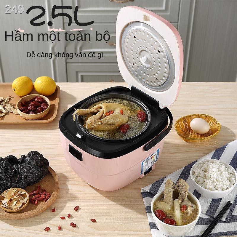 [HOT]Nồi cơm điện mini cho 2 người 2.5 lít gia đình nhỏ đa năng thông minh tự động 1.2L