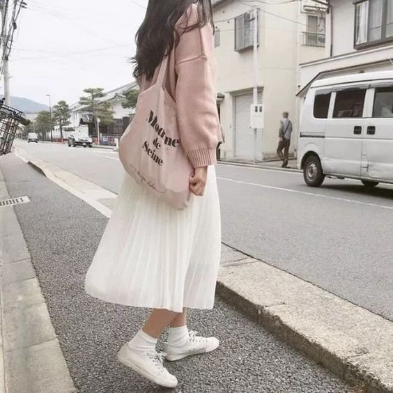 Chân váy midi xếp ly dáng dài (Hàng đẹp loại 1 dày dặn) | BigBuy360 - bigbuy360.vn