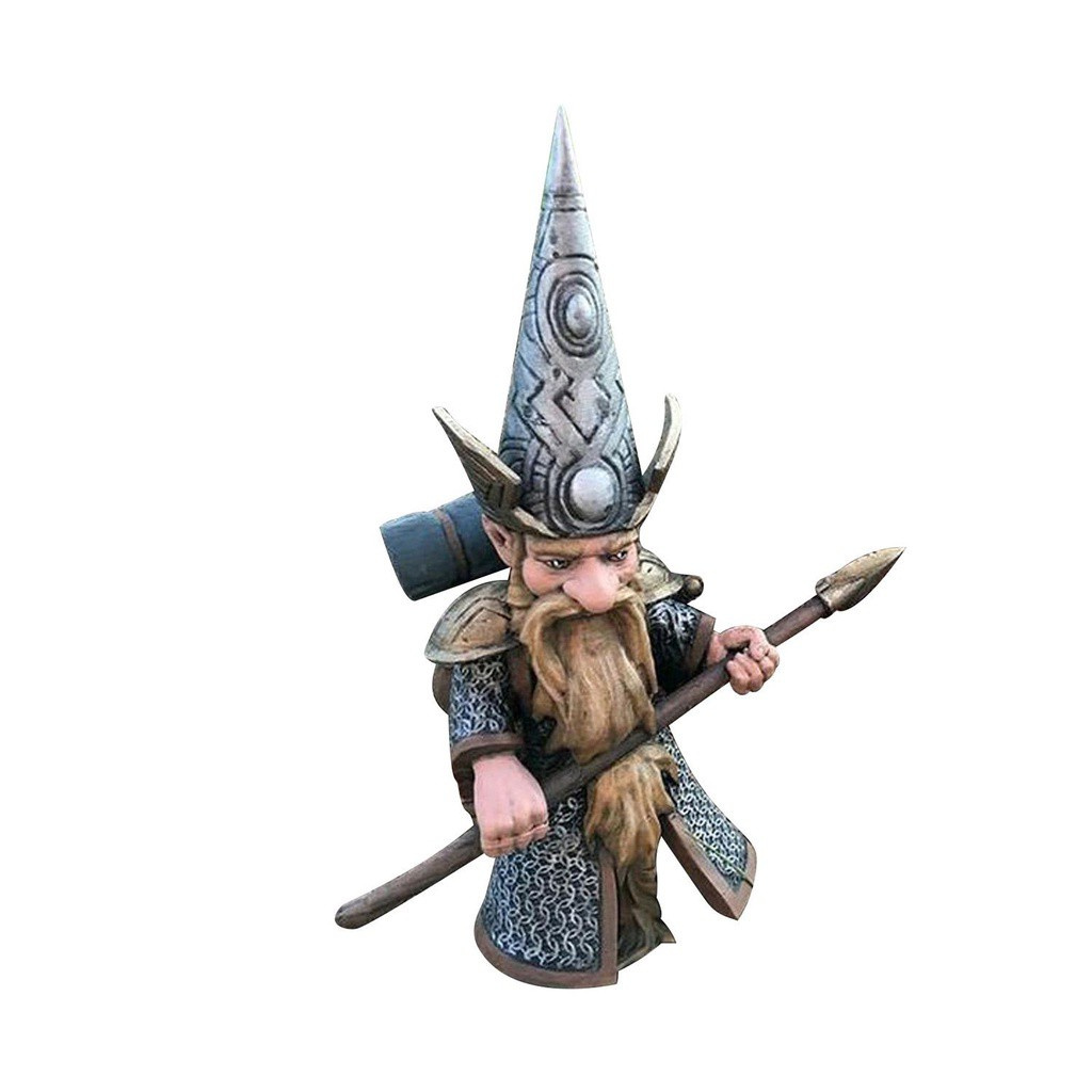 Mô Hình Tượng Chiến Binh Dwarf Gnome 4 Loại Bằng Nhựa Resin Sáng Tạo Trang Trí Sân Vườn Ngoài Trời