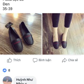 giày mọi moca sọc đỏ
