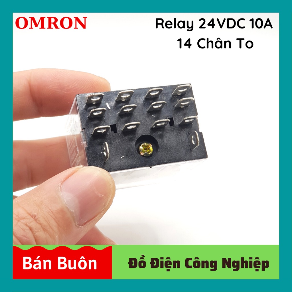 Relay omron 24v 14 chân, rơ le trung gian 24v