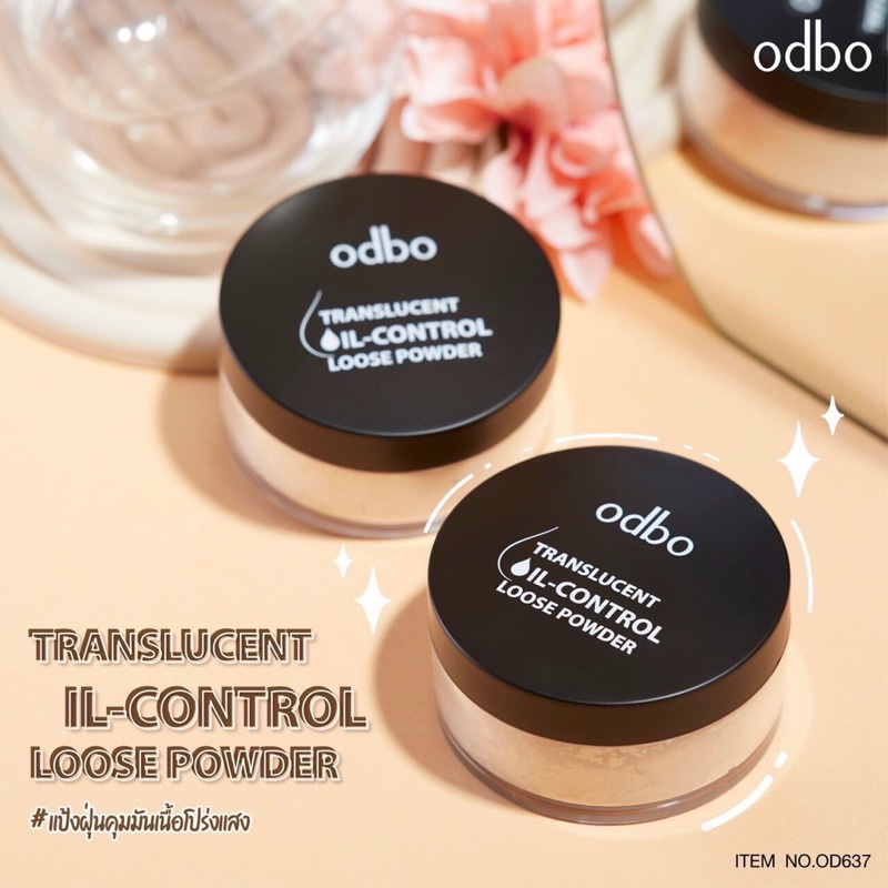 Phấn Phủ Bột Kiềm Dầu ODBO Translucent Oil Control Loose Powder OD637 Thái Lan