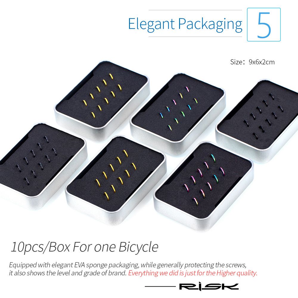 Set 10 Vòng Đệm Bằng Hợp Kim Titan Cho Xe Đạp M5 M6
