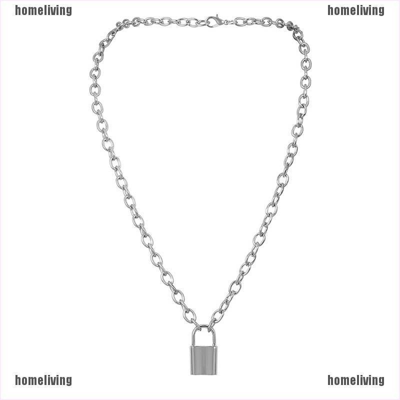 Vòng cổ Thép Không Gỉ Mặt Ổ Khóa Thời Trang Unisex