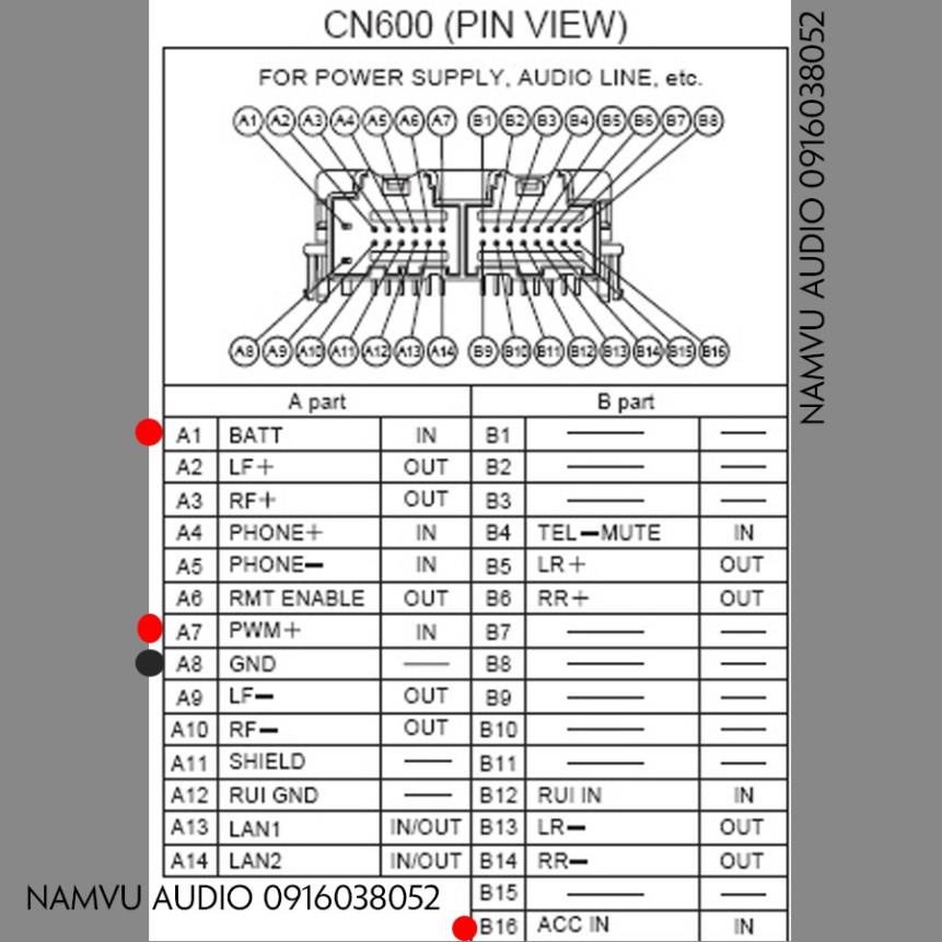 Jack / Dây cáp 30 pin  kết nối đầu CD các dòng xe Chevrolet