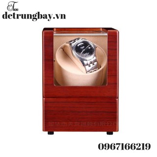 Hộp đựng đồng hồ cơ 1 ngăn xoay vỏ gỗ