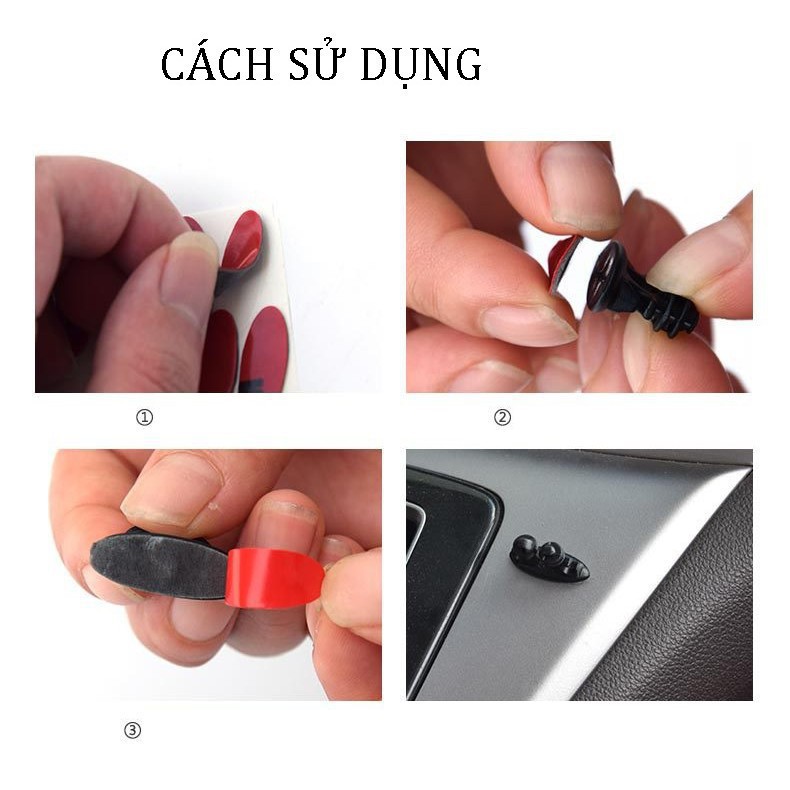 Combo 8 NÚT giữ dây sạc điện thoại dây điện đa năng trên ô tô văn phòng gia đình . | BigBuy360 - bigbuy360.vn