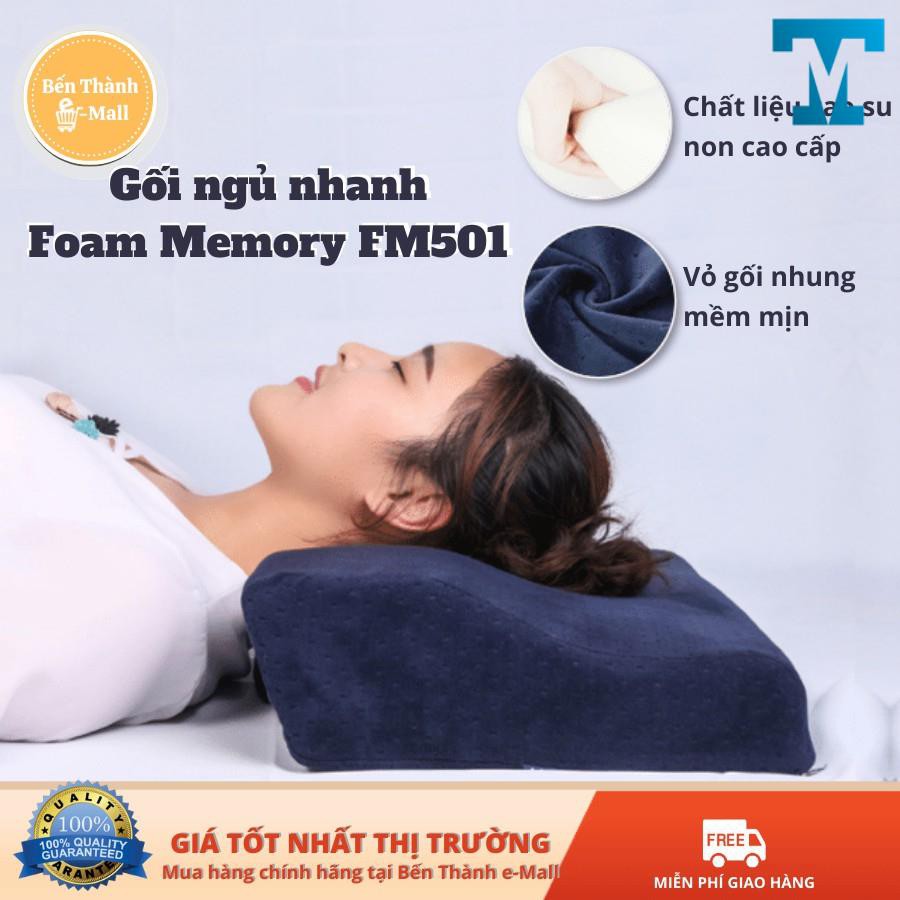 ✈️[Freeship] Gối ngủ nhanh Foam Memory FM501 [Chất liệu cao su non cao cấp]