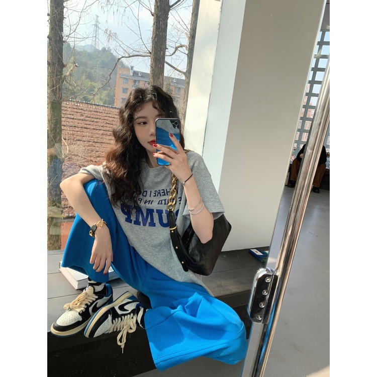 Áo Thun Nữ Ngắn Tay In Chữ Kiểu Hàn Quốc