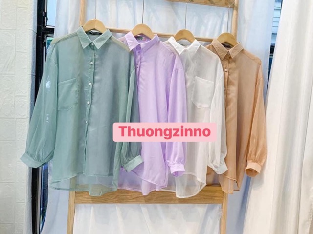 [ Mã WASTAPR giảm 10K đơn 50K] Áo sơ mi voan khoác ngoài áo sơ mi nữ mỏng | BigBuy360 - bigbuy360.vn