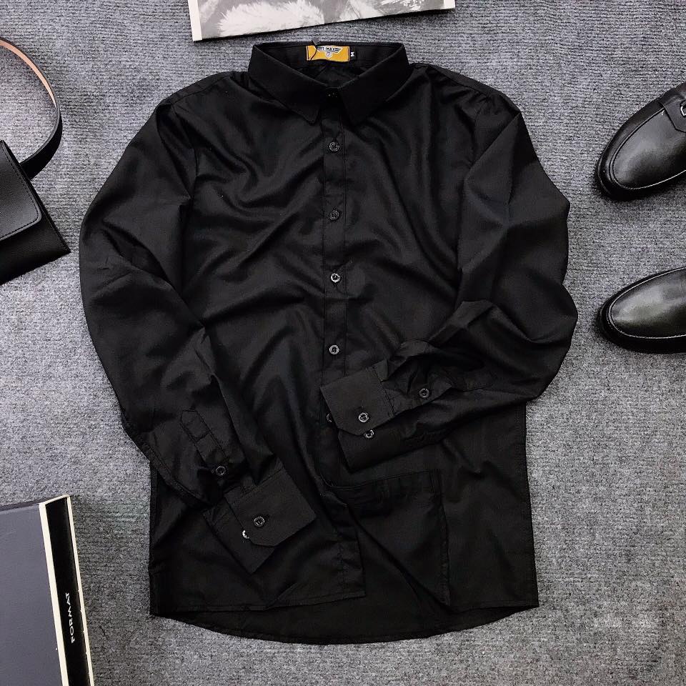 Áo Sơ Mi Trắng Nam Kiểu Dáng Cổ Bẻ Trẻ Trung Chất Vải Lụa Mịn Chống Nhăn Phong Cách