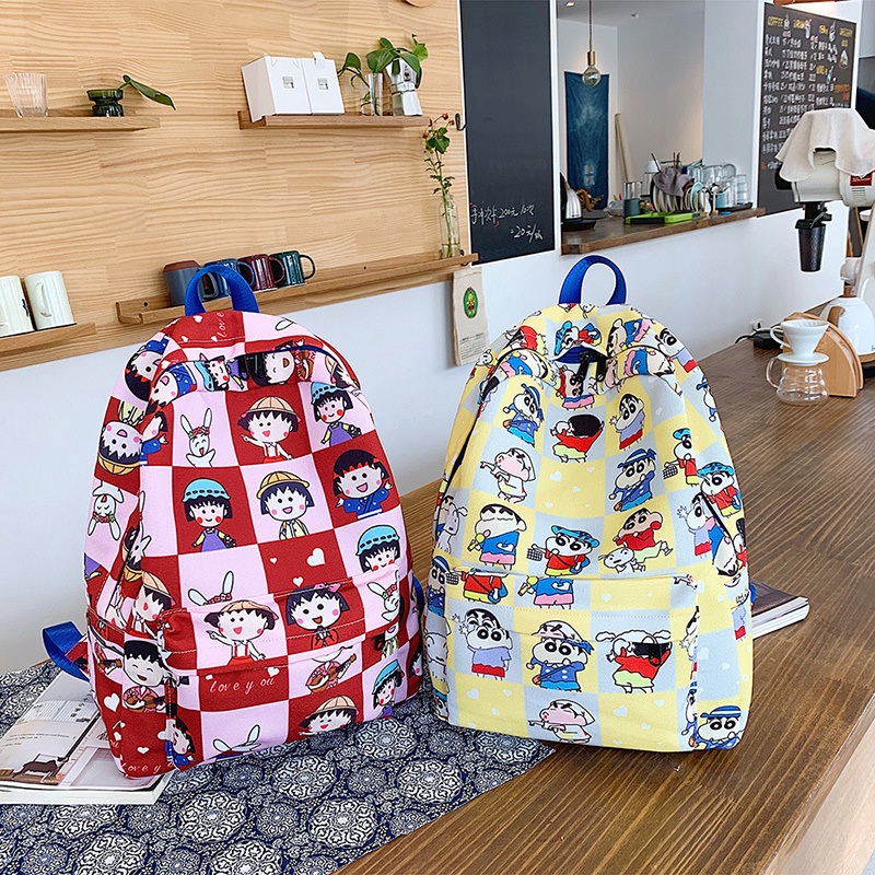 ⭐Cuộc sống trong Sumikkogurashi⭐Ba Lô Đi Học / Du Lịch Họa Tiết Hoạt Hình Cậu Bé Bút Chì Shin-Chan Dễ Phối Đồ Cho