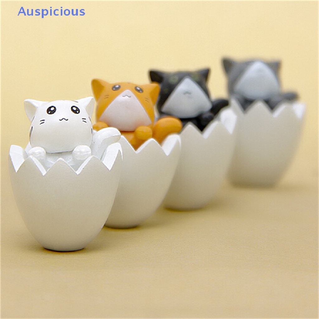 1 Mô Hình Mèo Trứng Mini Bằng Nhựa Resin Dễ Thương Trang Trí Tiểu Cảnh / Sân Vườn