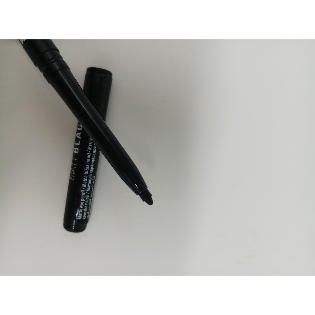 Bút kẻ mắt dạng sáp vặn Dermacol Matt black matte eye pencil 4.3g