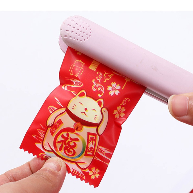 Set 100 túi đựng bánh in hình mèo may mắn và hoa tuyết phong cách Trung Hoa